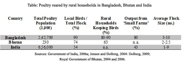 poultry reared by rural households