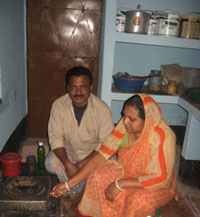 Rajan Sen with his wife Jaya