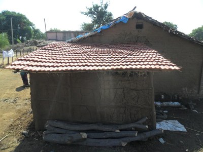 Low cost goat shed at village Ted in Jhirniya block