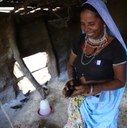 Poultry rearer Baddi bai from Bhainsakarai village