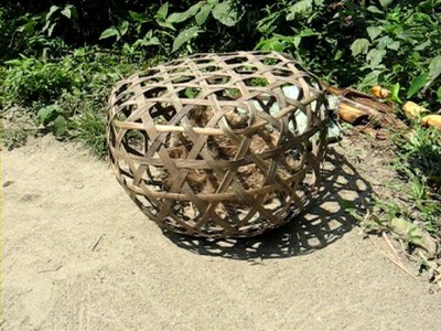 Cane Basket used to house the birds during night.